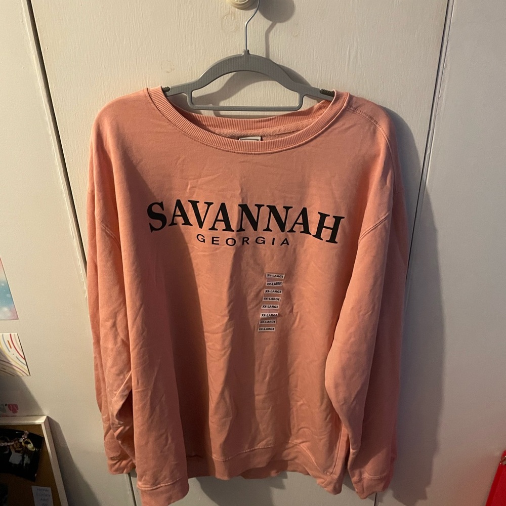 Anna Women's Peach Crew Neck Sweater